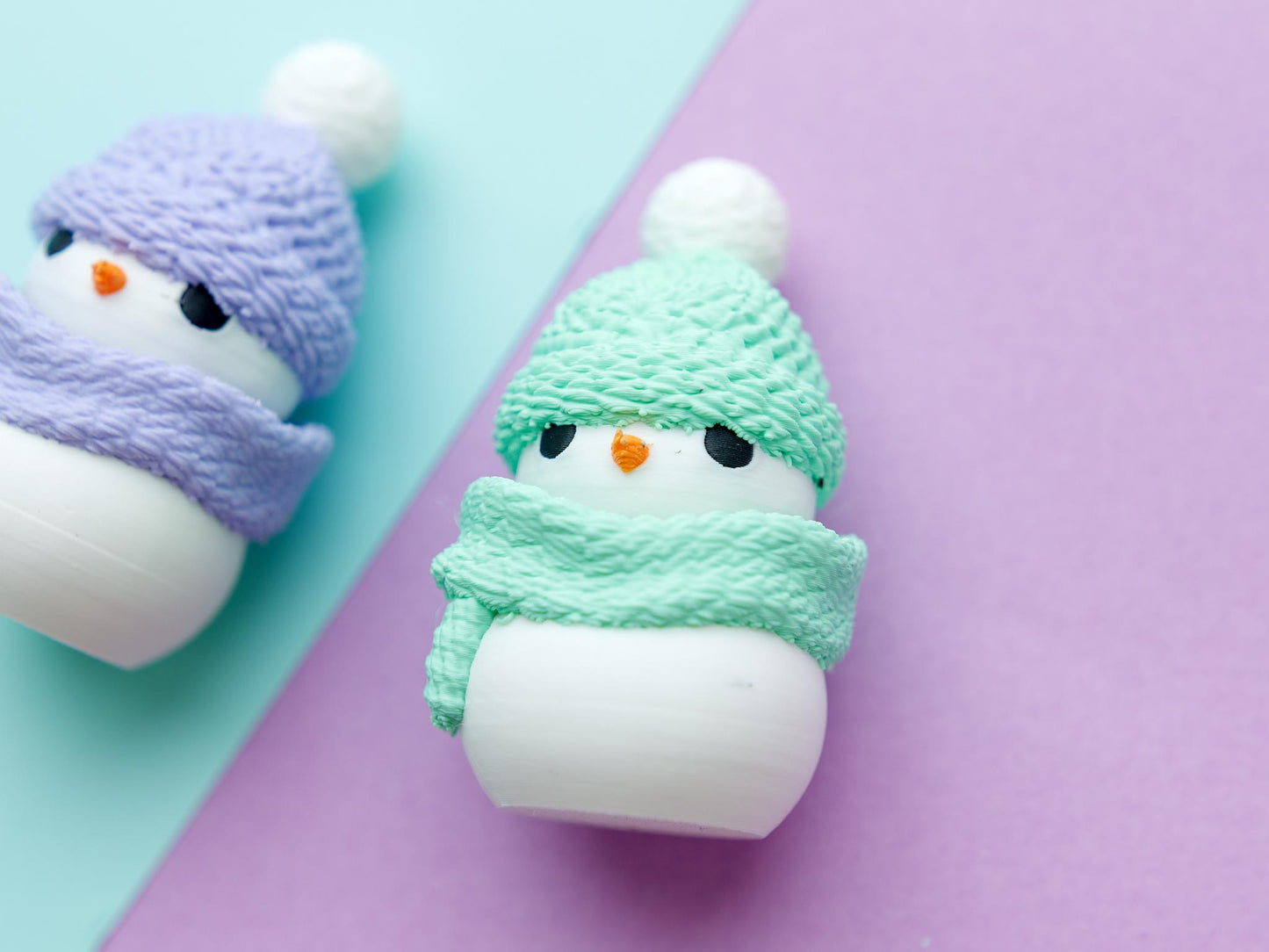 Snow man Fidget clicker toy Trendy 3D printed fidget
