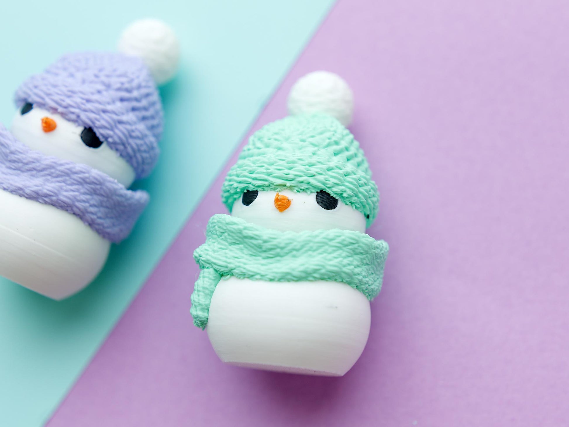 Snow man Fidget clicker toy Trendy 3D printed fidget
