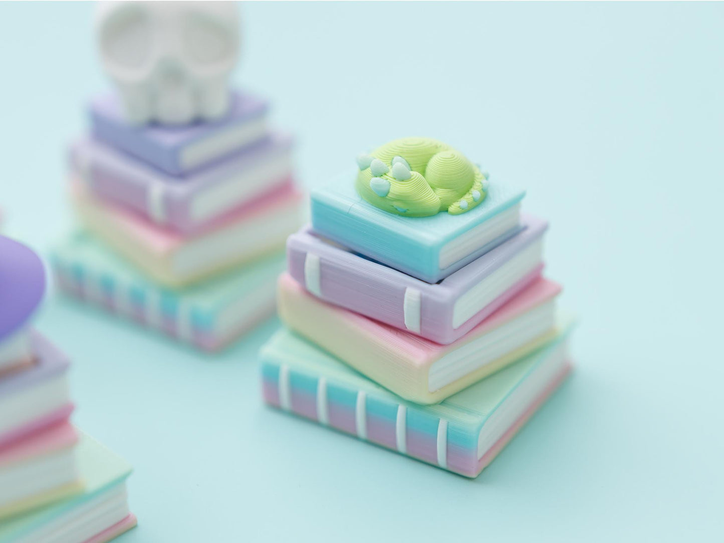 Enchanted Library Fidget Clicker Toy 3D printed book stacked fidget clicker