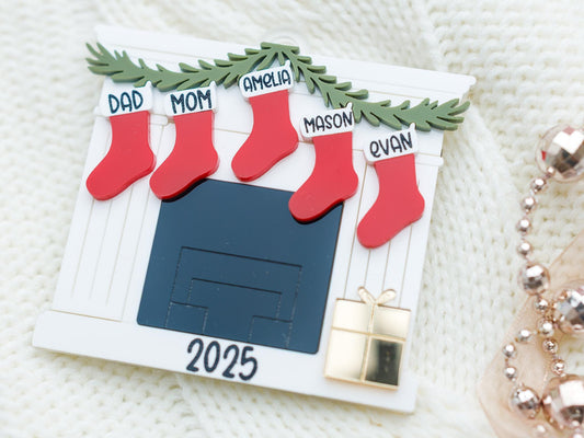 Christmas Fireplace Stocking ornament