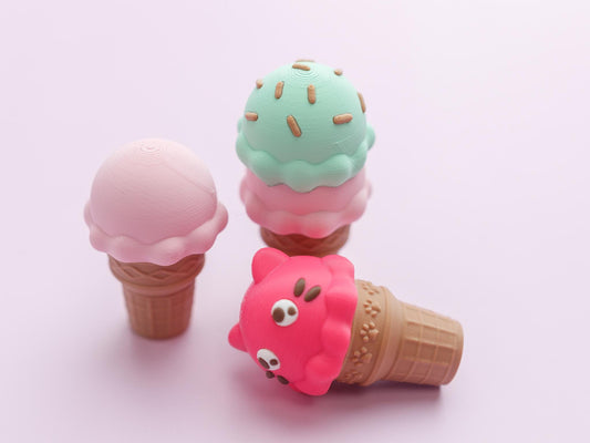 Ice cream Fidget clicker toy Trendy 3D printed fidget