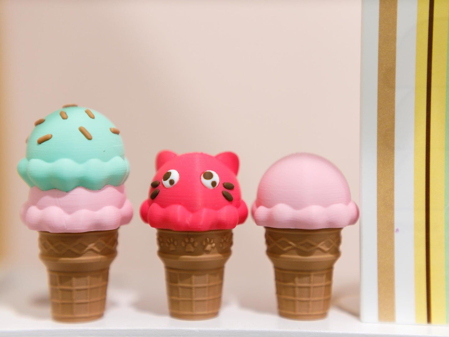 Ice cream Fidget clicker toy Trendy 3D printed fidget