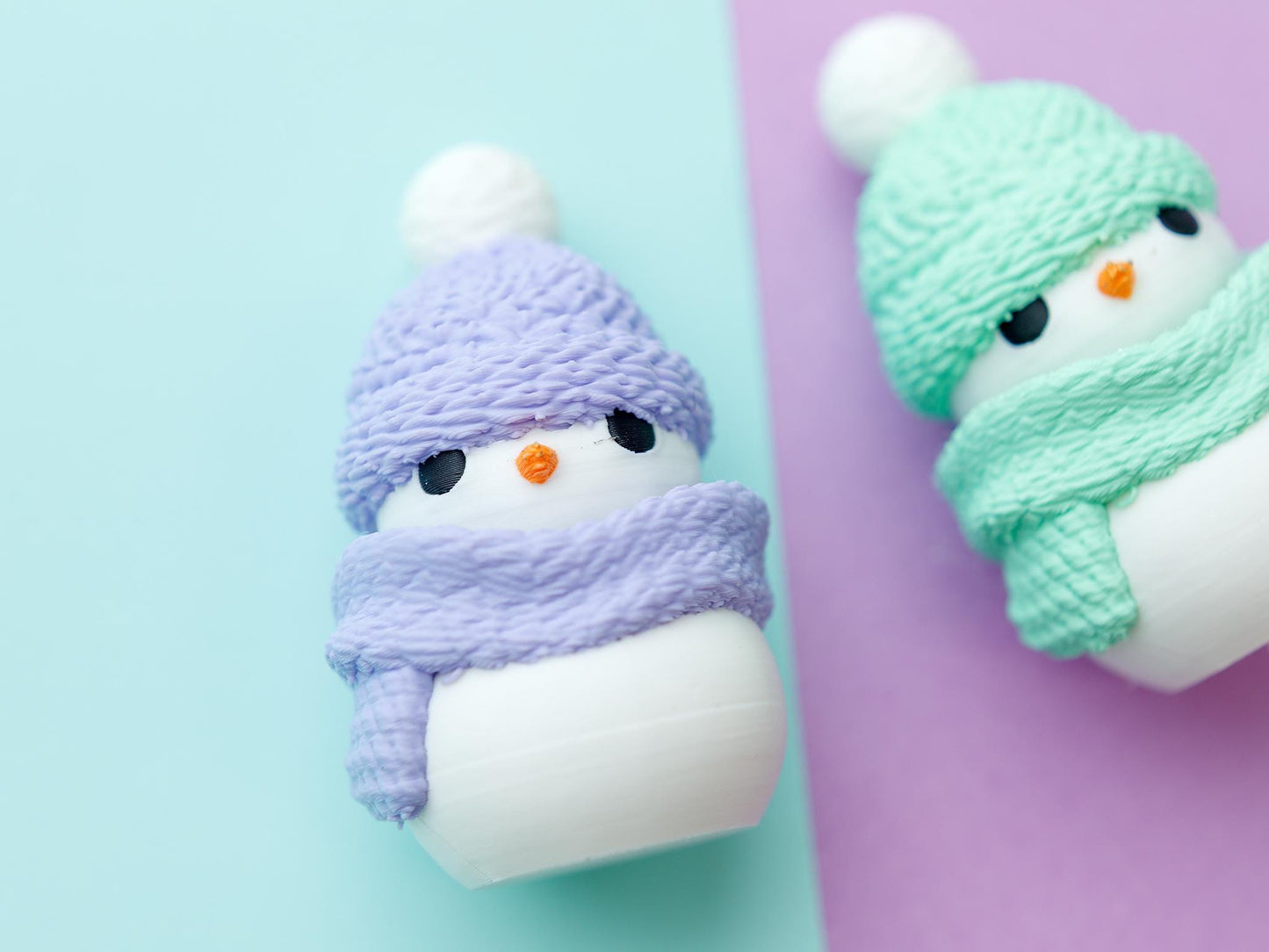Snow man Fidget clicker toy Trendy 3D printed fidget