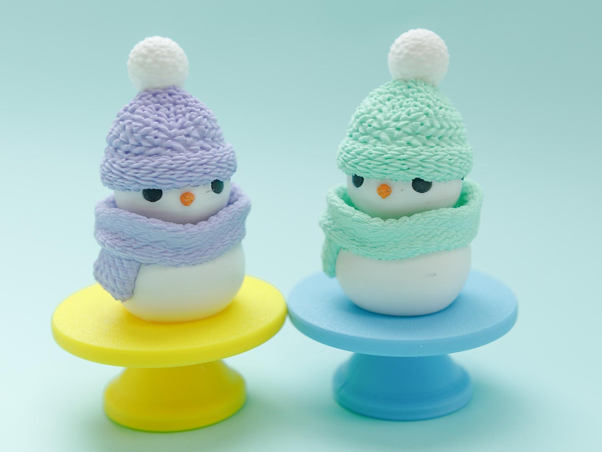 Snow man Fidget clicker toy Trendy 3D printed fidget