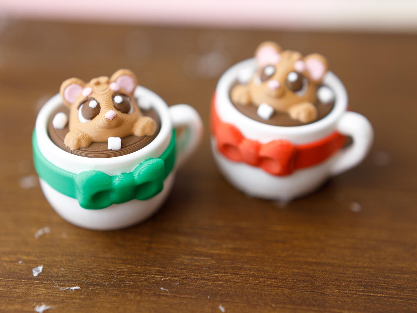 Hot Cocoa Fidget Clicker 3D printed Christmas Fidget Clicker Ginger Bread hot cocoa Snowman hot cocoa Bear hot cocoa fidget clicker toy