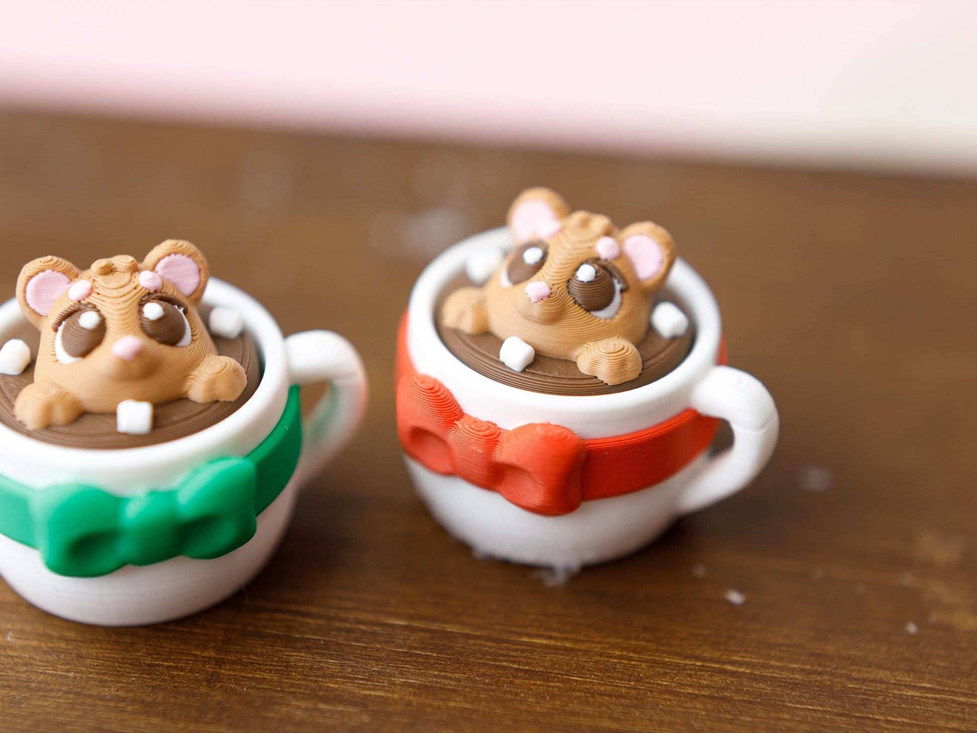 Hot Cocoa Fidget Clicker 3D printed Christmas Fidget Clicker Ginger Bread hot cocoa Snowman hot cocoa Bear hot cocoa fidget clicker toy