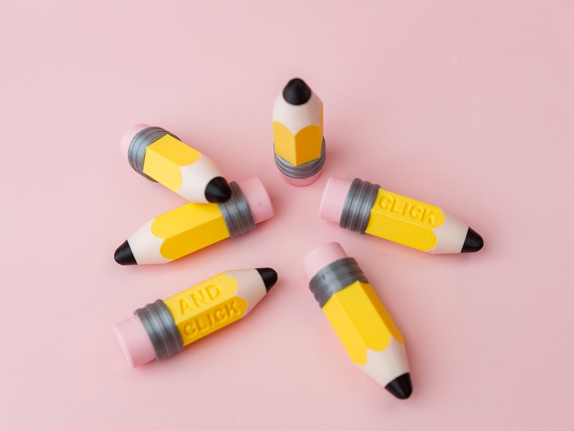 3D printed Pencil Fidget Clicker Gift for Teacher Keep Calm and click fidget