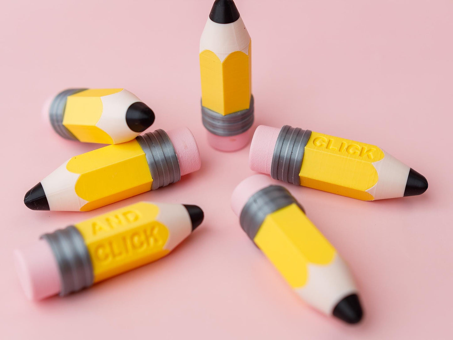 3D printed Pencil Fidget Clicker Gift for Teacher Keep Calm and click fidget