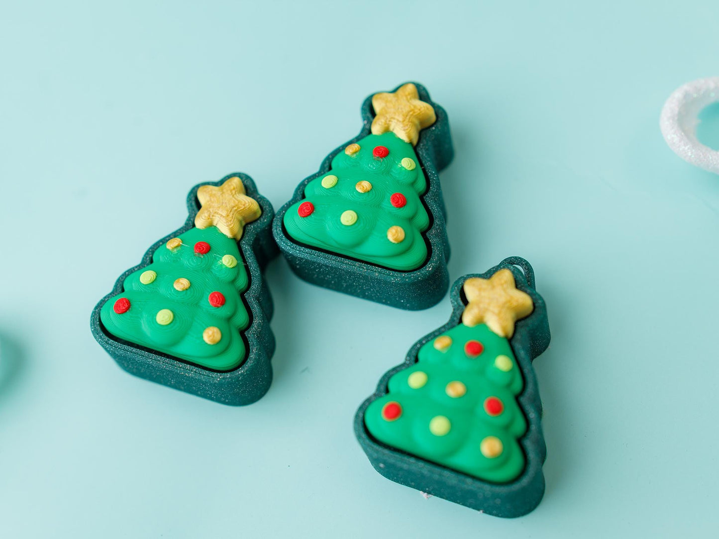 Christmas Tree Fidget clicker toy Trendy 3D printed fidget