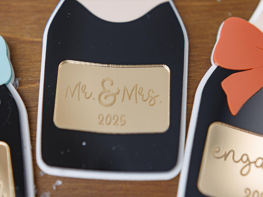 Engagement Christmas Ornament Mr and Mrs Christmas Ornament Champagne ornament Christmas 2025