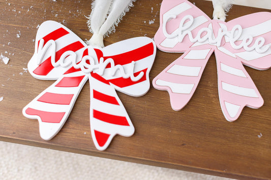 Personalized Candy Cane Christmas Ornament