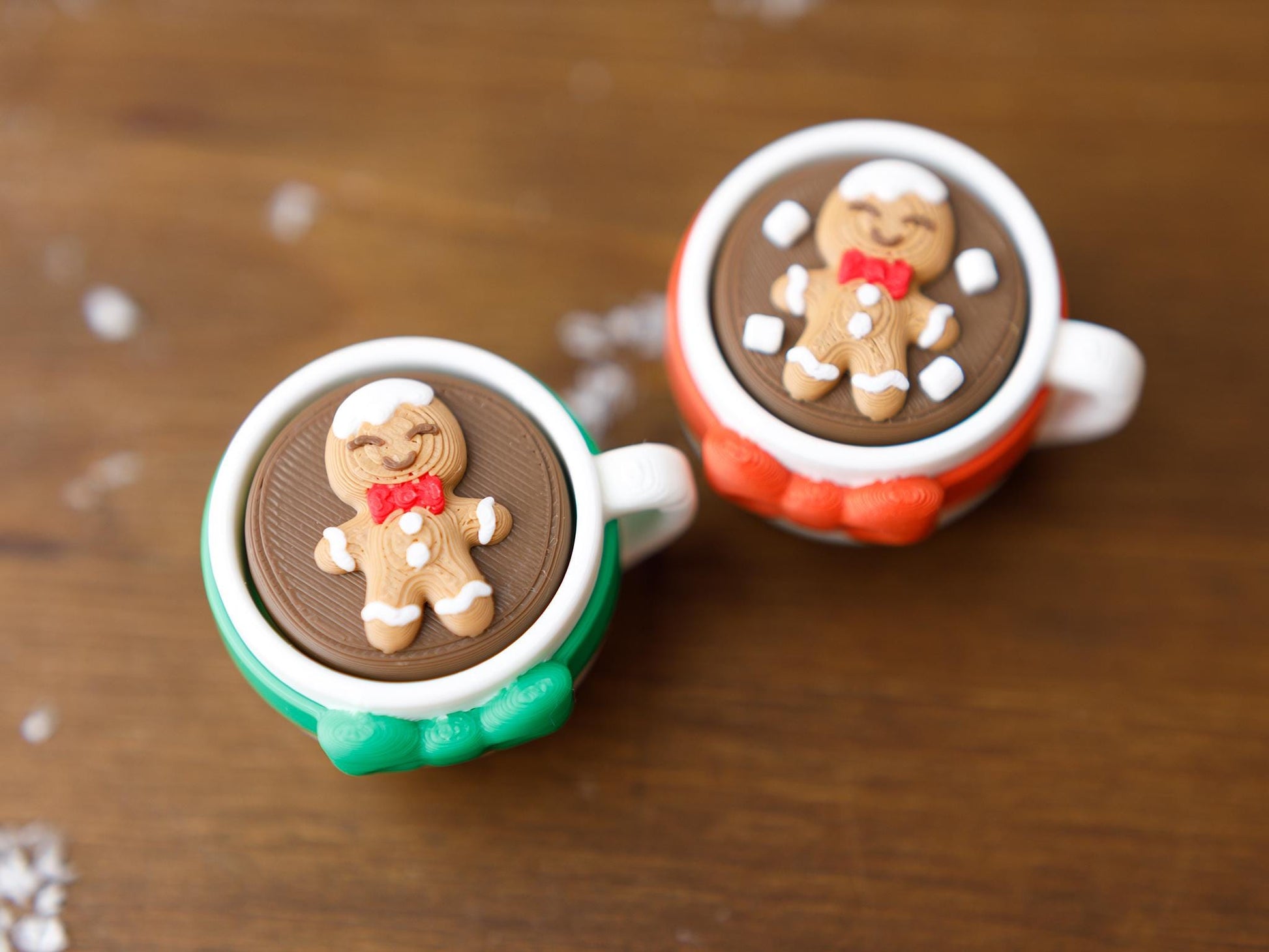 Hot Cocoa Fidget Clicker 3D printed Christmas Fidget Clicker Ginger Bread hot cocoa Snowman hot cocoa Bear hot cocoa fidget clicker toy