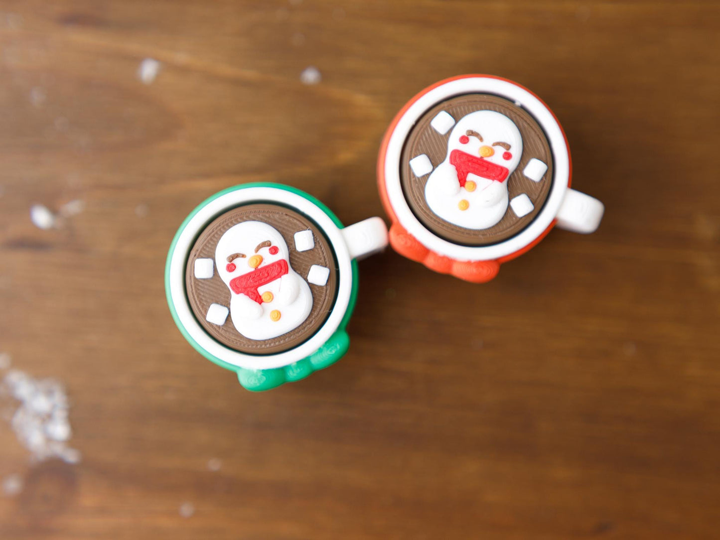 Hot Cocoa Fidget Clicker 3D printed Christmas Fidget Clicker Ginger Bread hot cocoa Snowman hot cocoa Bear hot cocoa fidget clicker toy