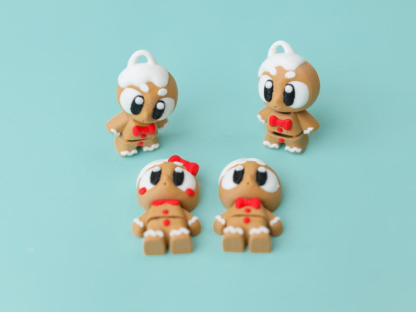 Ginger Bread 3D printed fidget toy Christmas Flexi Fidget toy