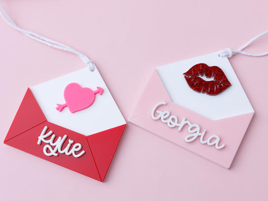 Valentines Day name tag Personalize love letter name tag Valentines Day gift