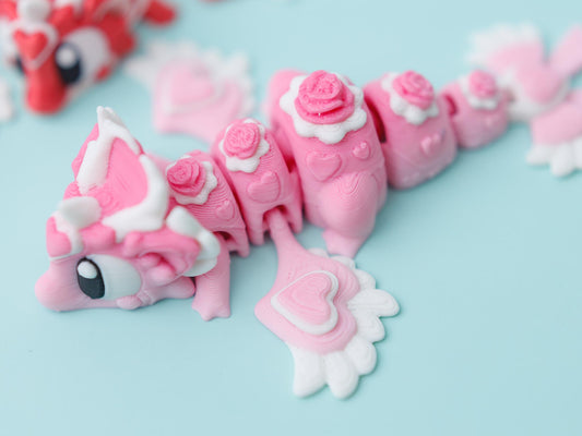 3D printed Heart seeker dragon flexi animal