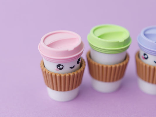 Kawaii Hot Coffee Fidget Clicker 3D printed Trendy 3D printed fidget clicker