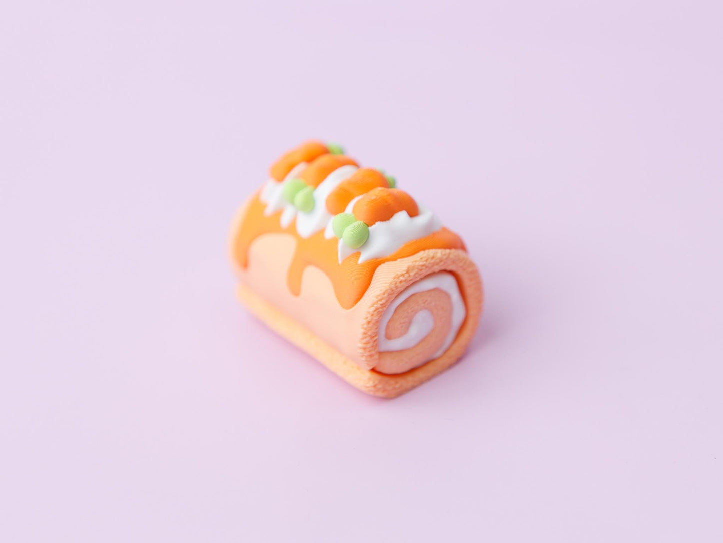 Cute cake roll Fidget clicker toy Trendy 3D printed Cute fidget clicker