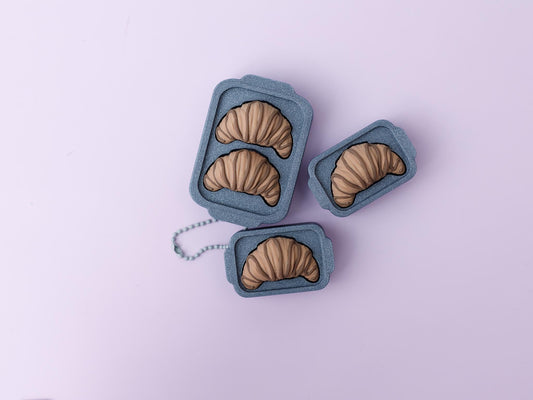 Chocolate croissant fidget clicker toy Trendy 3D printed Cute fidget clicker
