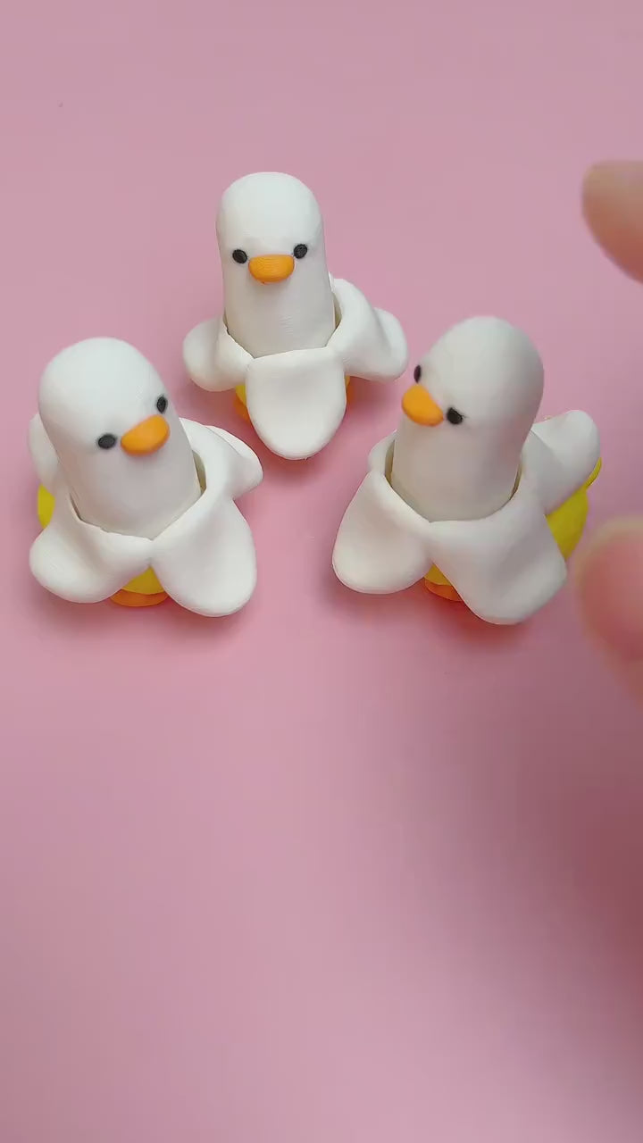Banan duck Fidget clicker toy Trendy 3D printed fidget