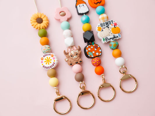silicone beaded teacher lanyard