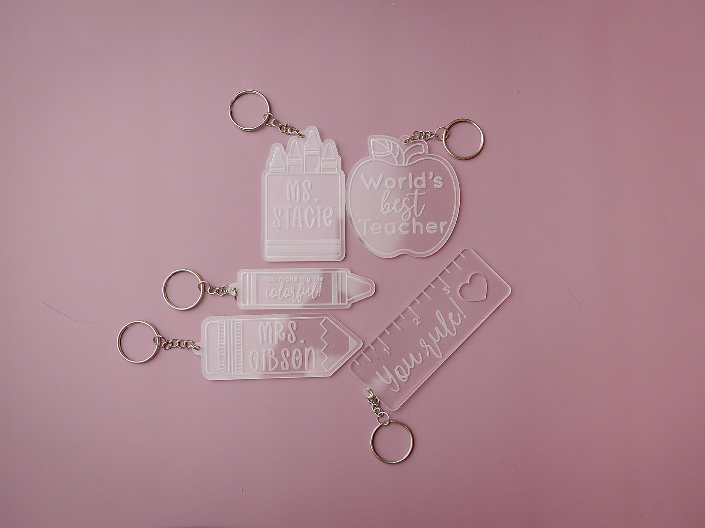 Engraved Acrylic keychain for Teachers - MaiCre8tions