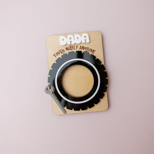Fridge Magnet Photo Frame for Father's Day - You're wheely awesome