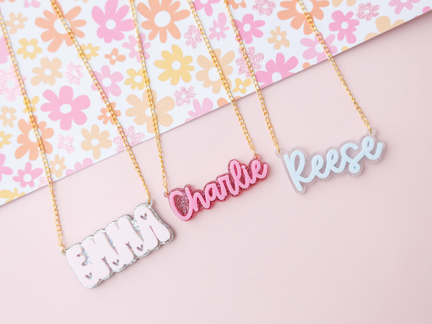 Personalized acrylic necklace