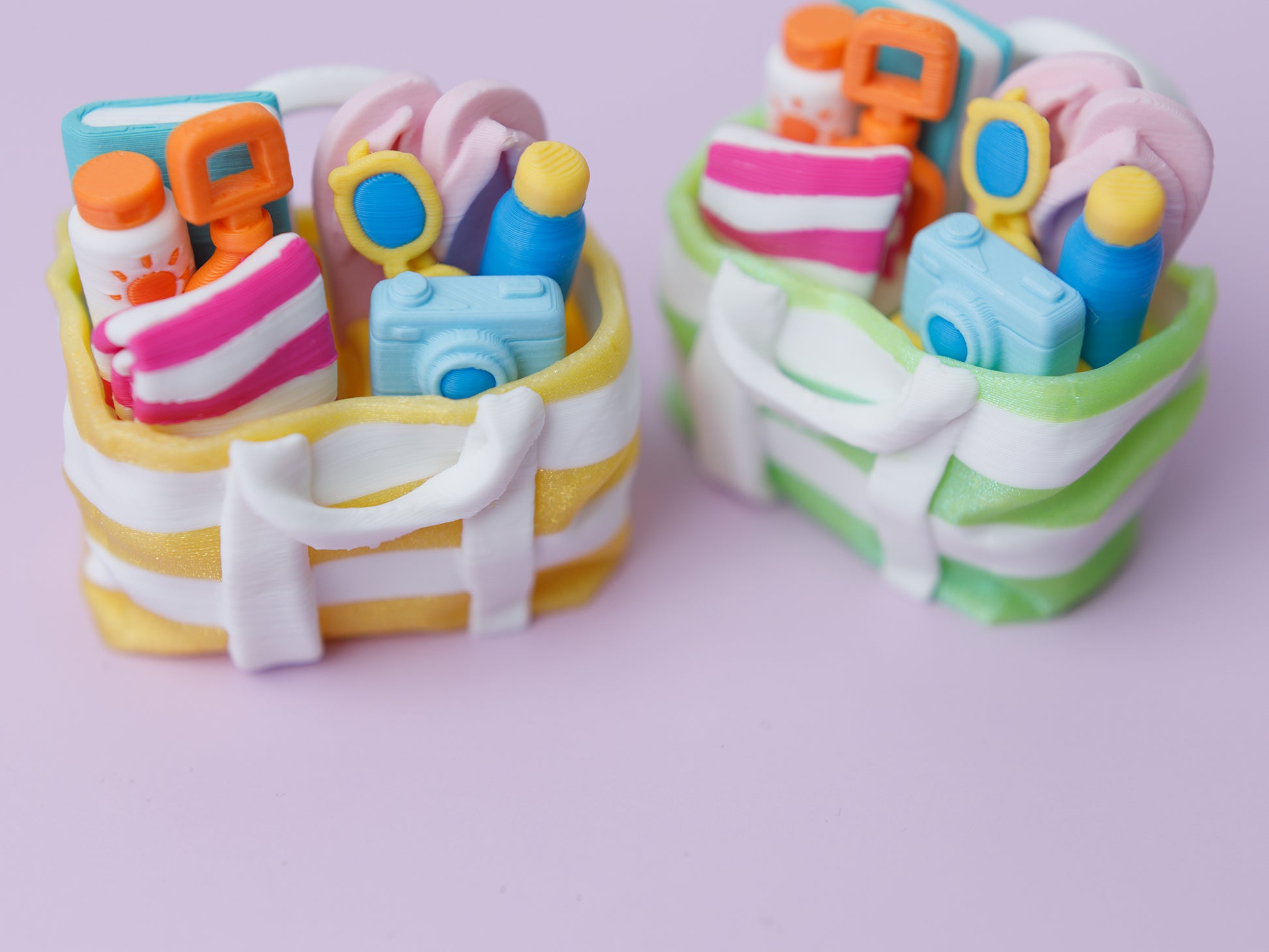 Beach basket 3D printed fidget clickers