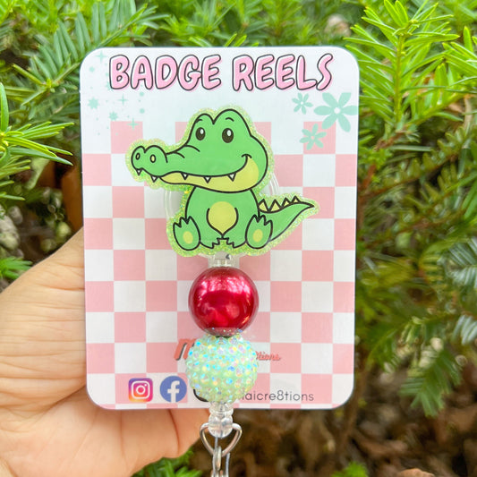 Baby Alligator Badge Reels - MaiCre8tions