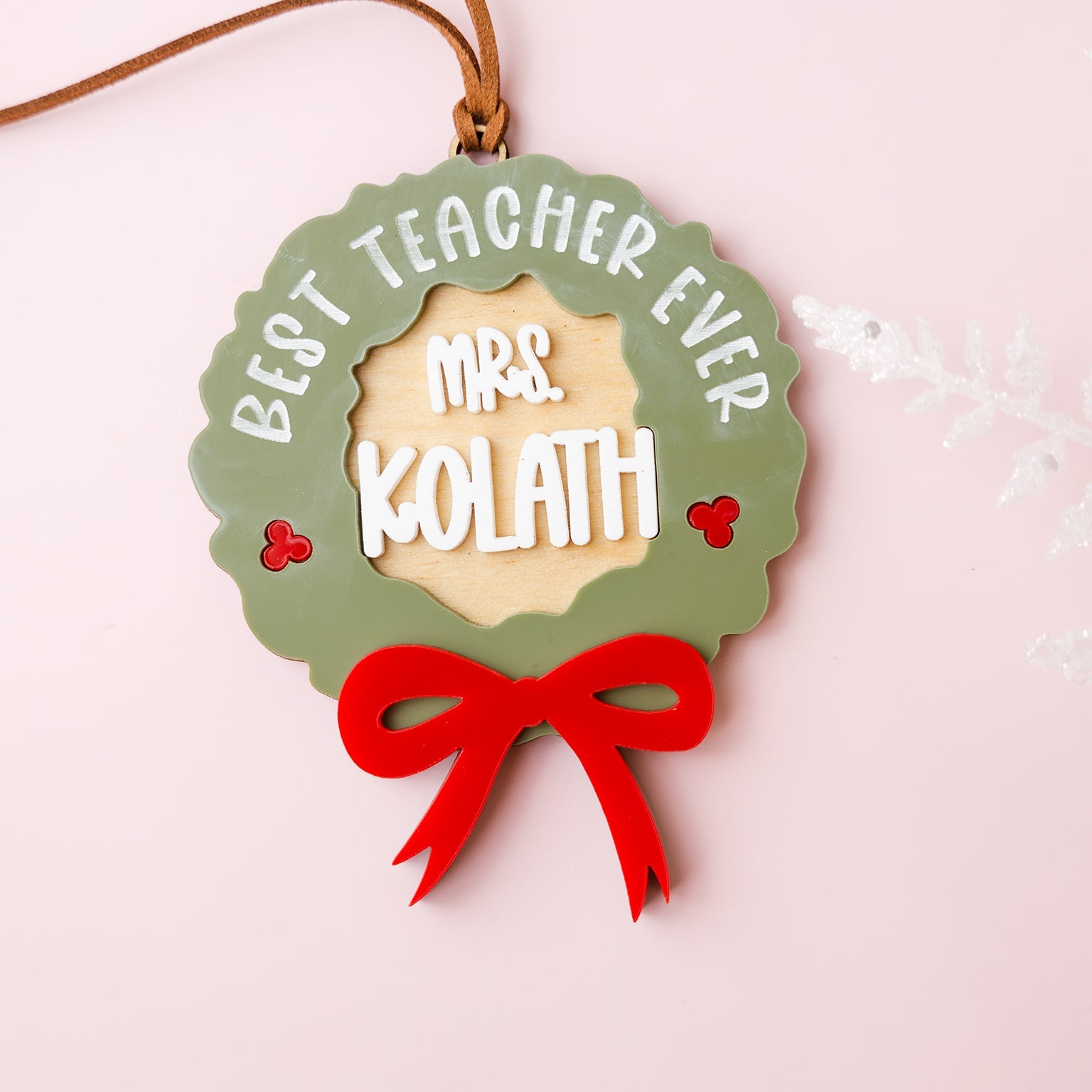 Best Teacher Ever Christmas ornament