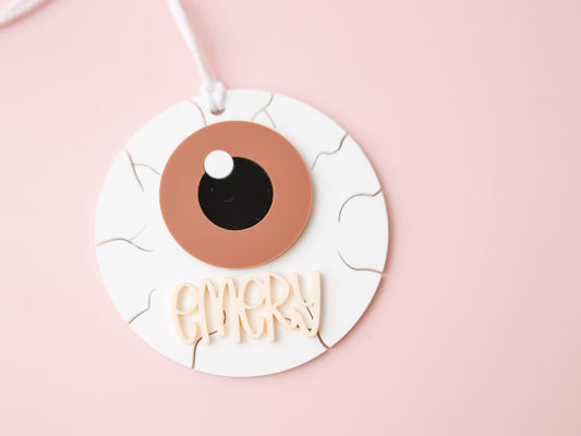 Eyeball Boo Basket Name Tag