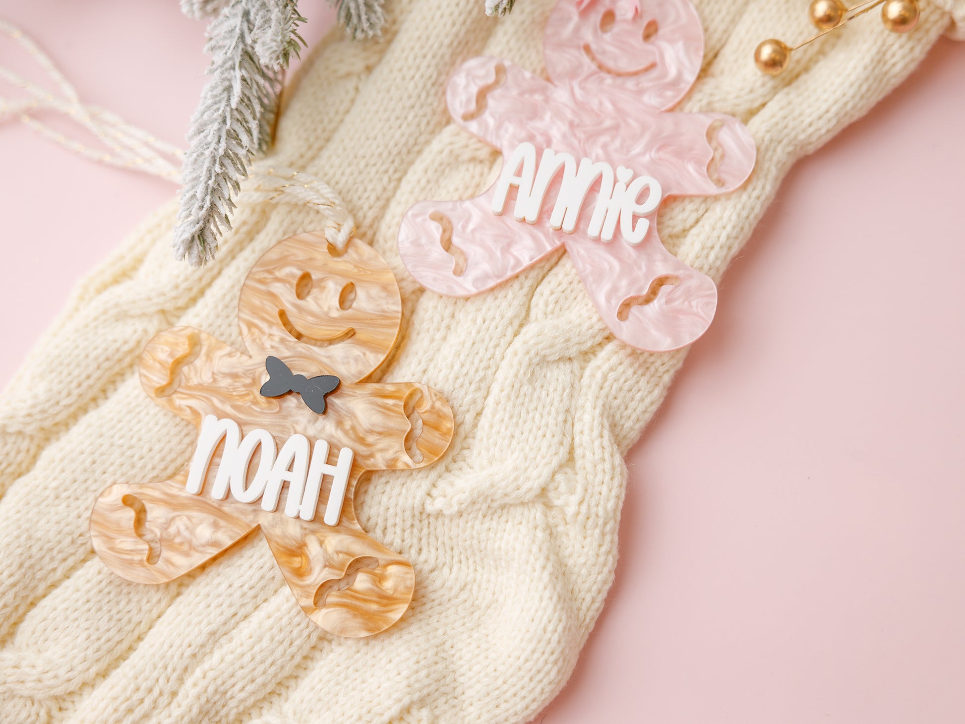 Gingerbread Christmas Stocking Tags/Ornaments