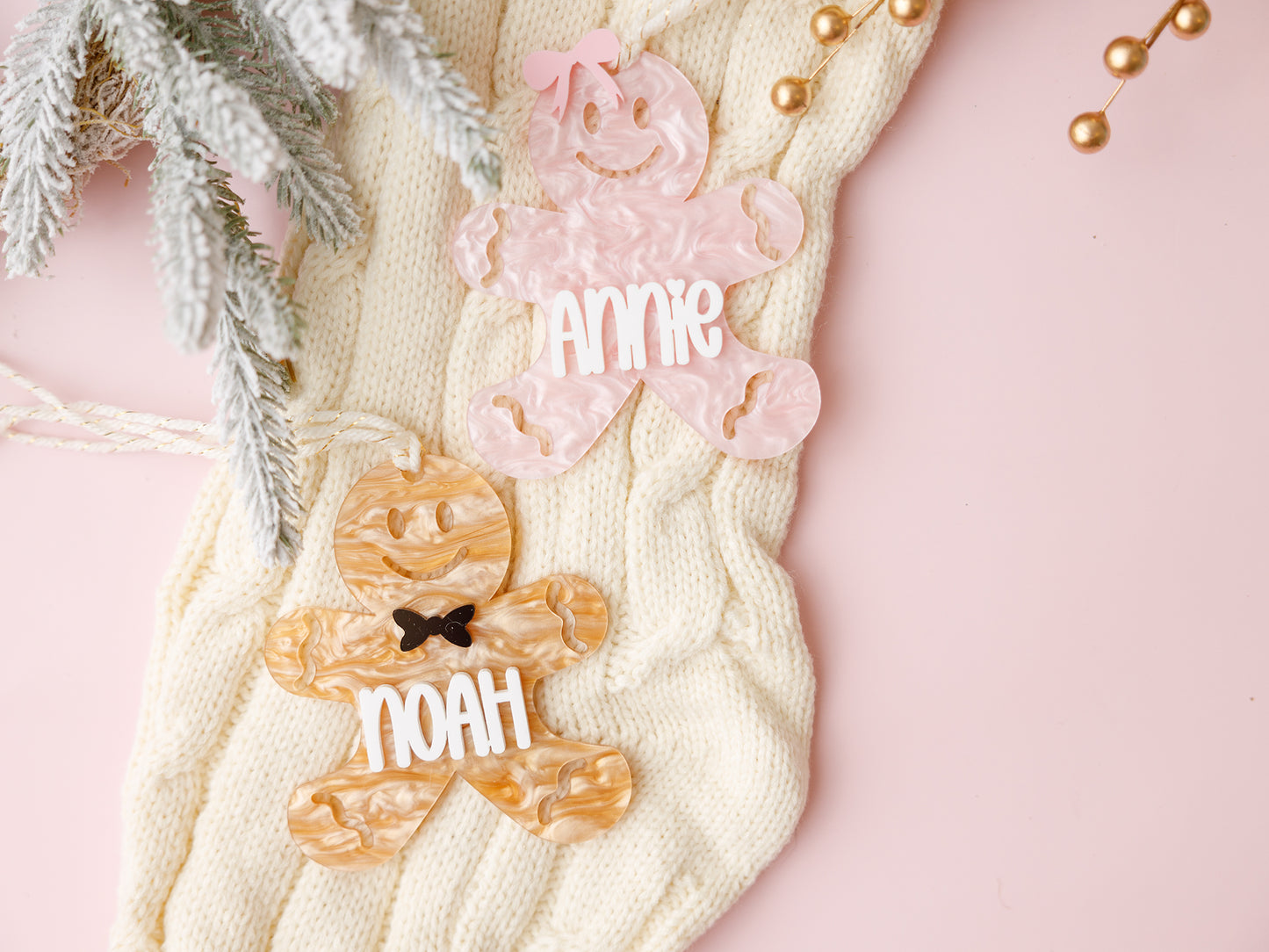 Gingerbread Christmas Stocking Tags/Ornaments