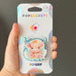 Highland Cow Floral Phone Grip