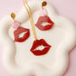 Lips Acrylic Earrings Necklace set