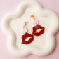 Lips Acrylic Earrings Necklace set