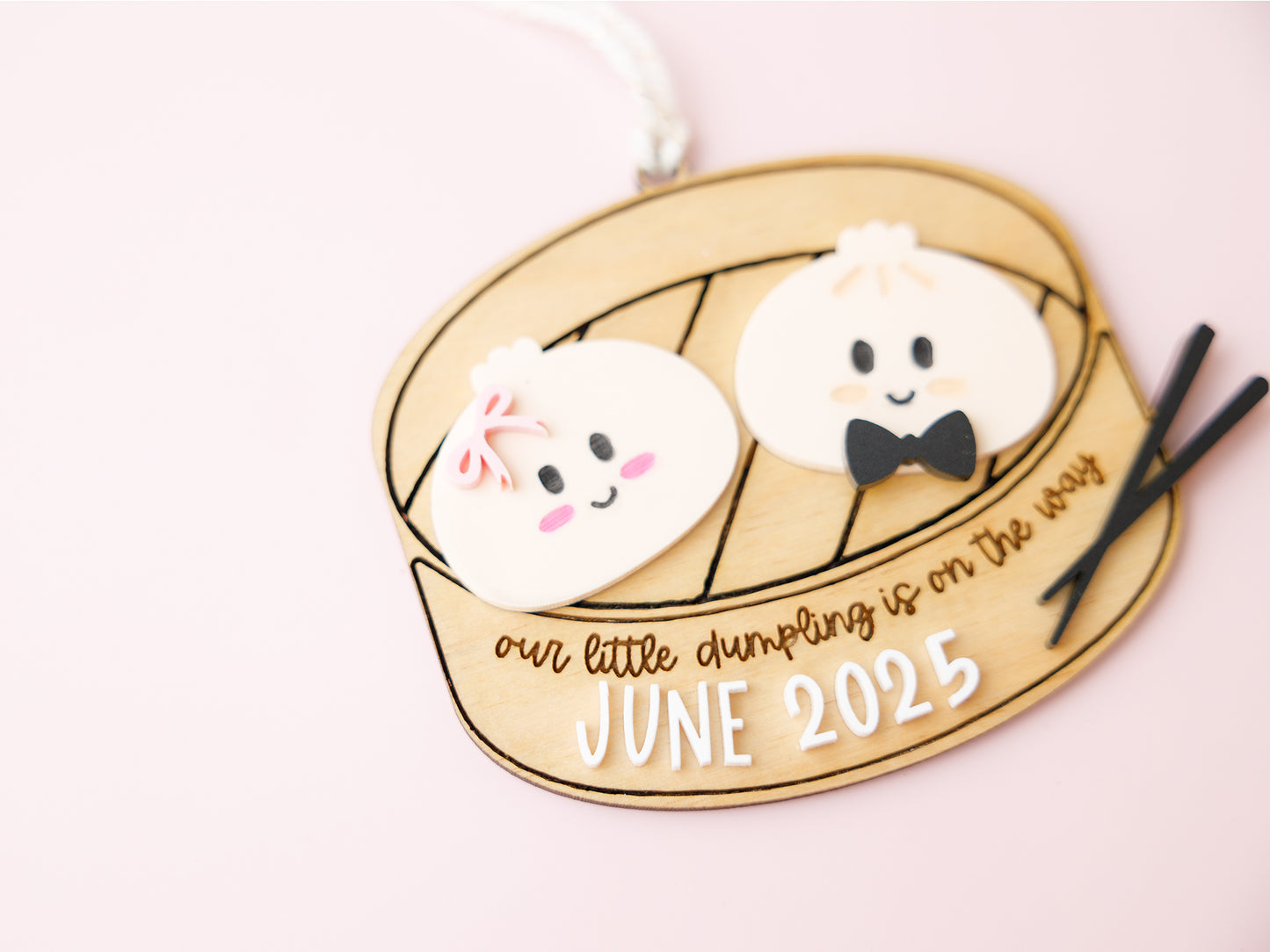 Little Dumpling Pregnancy Announcement Ornament 