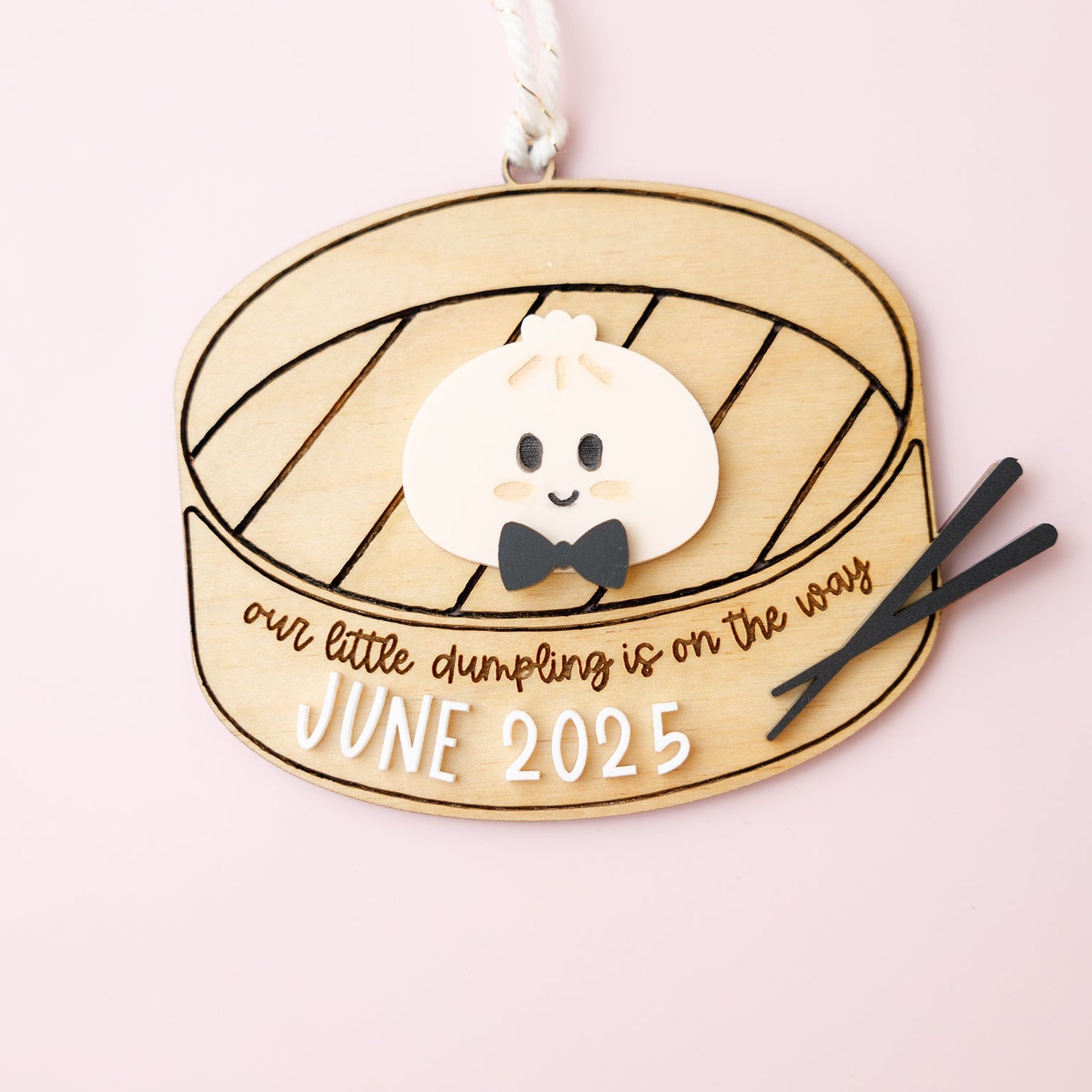 Little Dumpling Pregnancy Announcement Ornament Baby boy