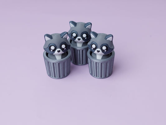 Raccoon trash can Fidget Clicker 3D printed fidgets
