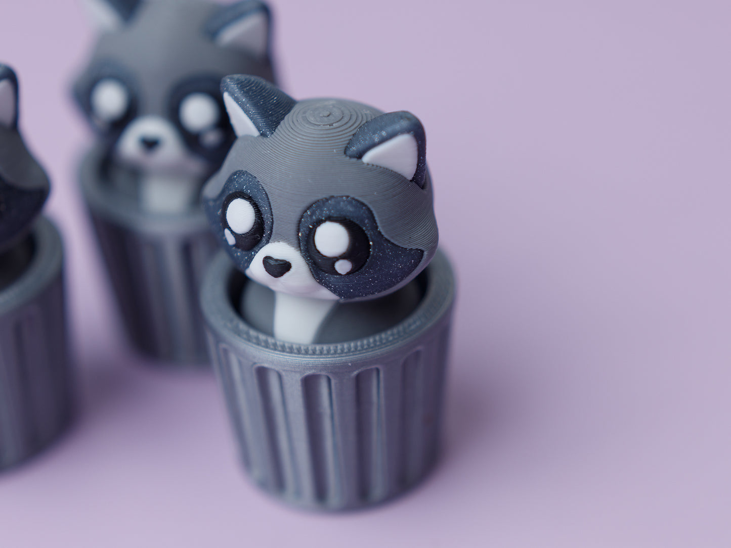 Raccoon trash can Fidget Clicker 3D printed fidgets