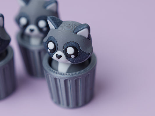 Raccoon trash can Fidget Clicker 3D printed fidgets