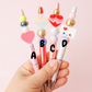 Valentine iridescent beaded pen