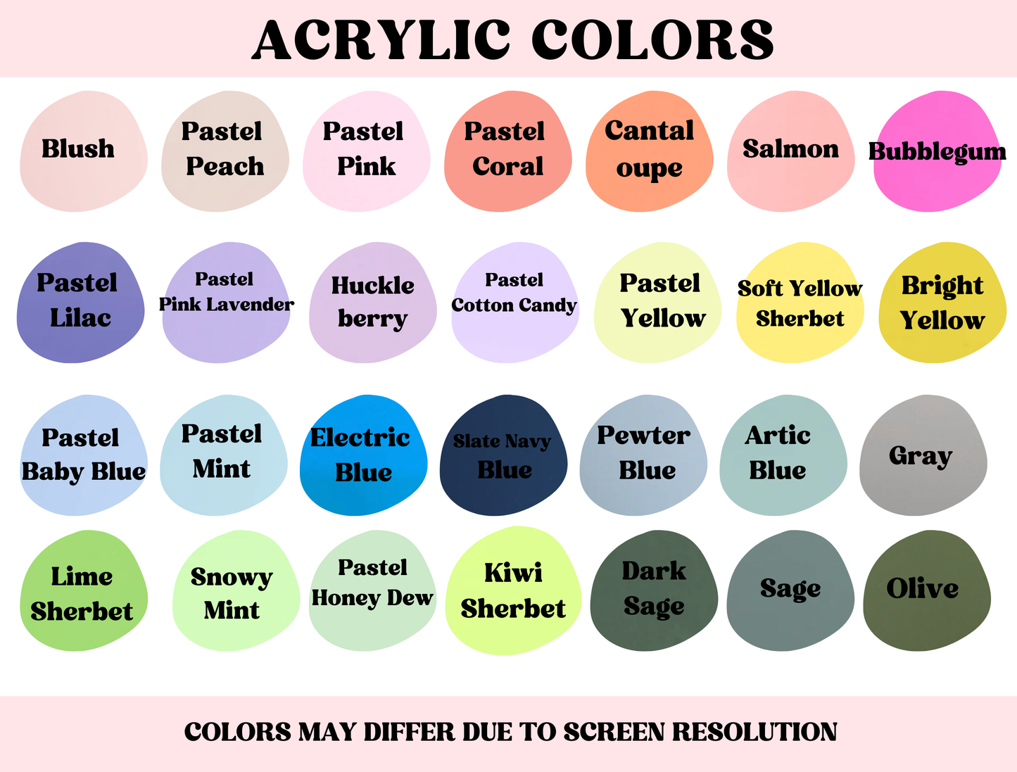 acrylic options