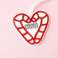 CandyCane Heart Christmas ornament