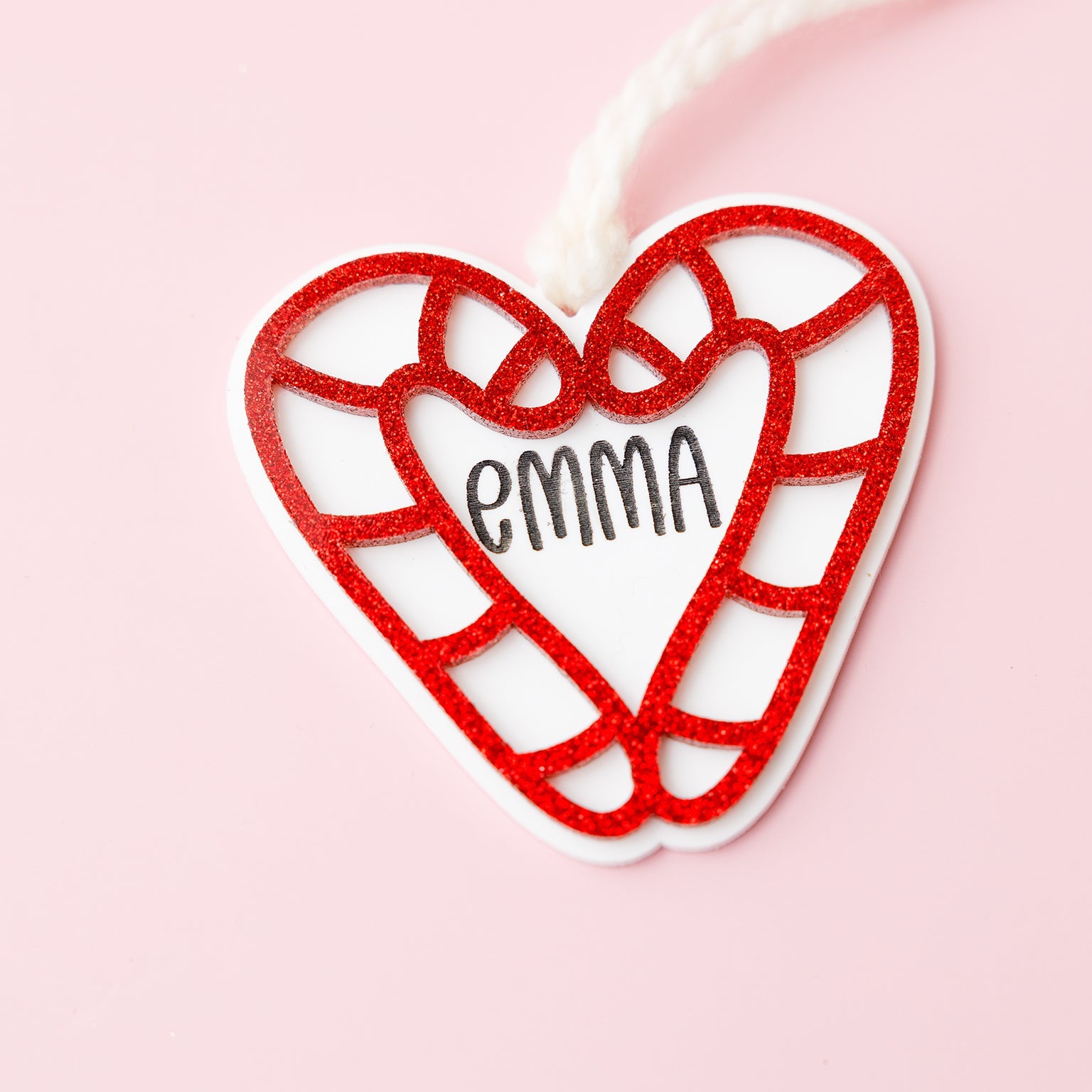 CandyCane Heart Christmas ornament