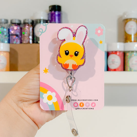 Chicken bunny easter badge reels