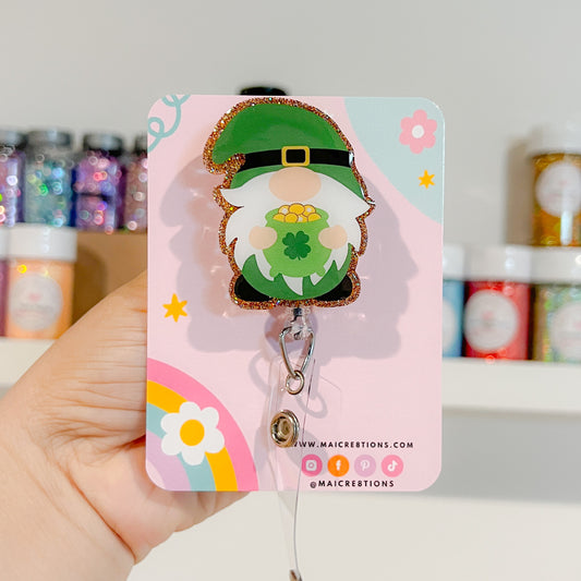 Gnome St Patricks Day Badge reels