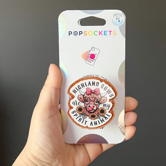 highland cow are spirit animal popsocket