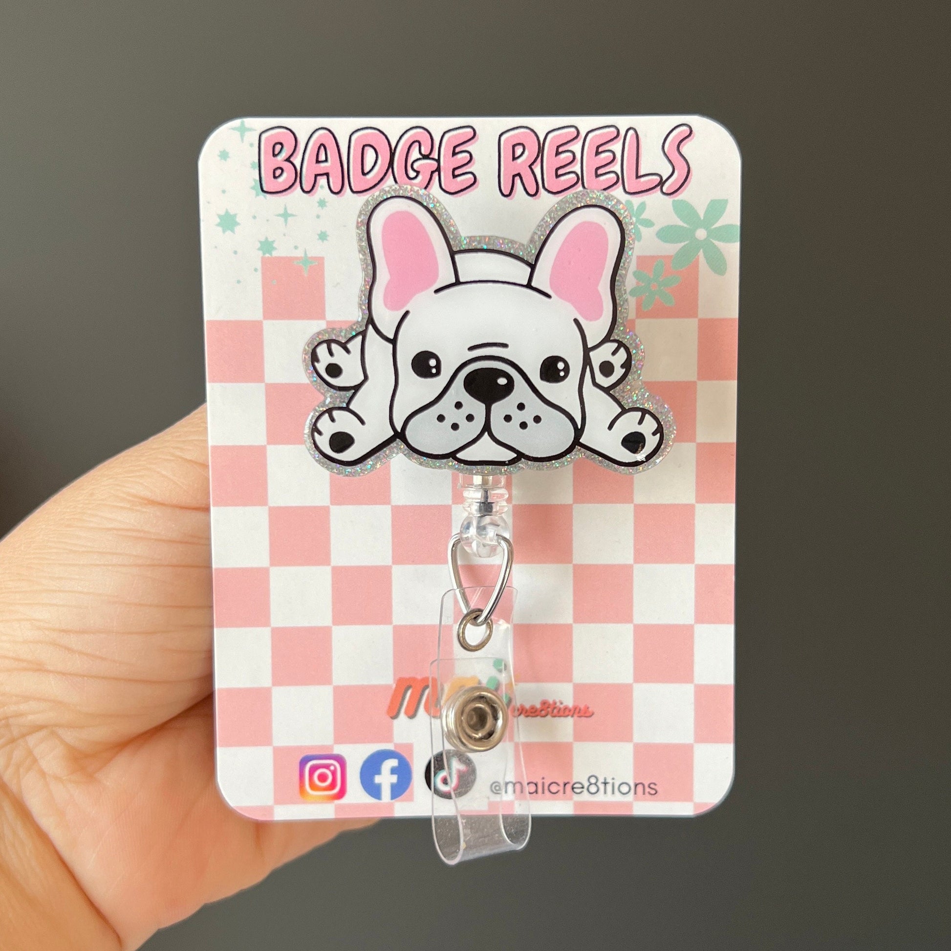 Lazy Frenchie Badge Reels | Phone Grip